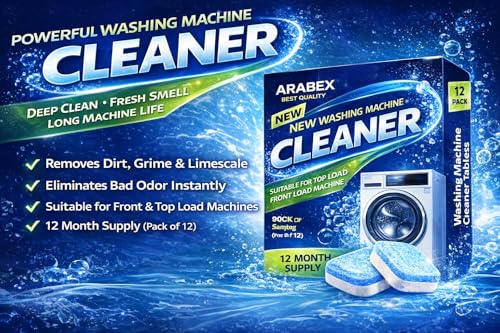 Image of Washing Machine Cleaner Tablets (16Tablets) | Drum & Pipe Deep Cleaner | Fresh Scent | Removes Odour, Limescale & Residue | For Front Load & Top Load Fully Automatic Washing Machines
