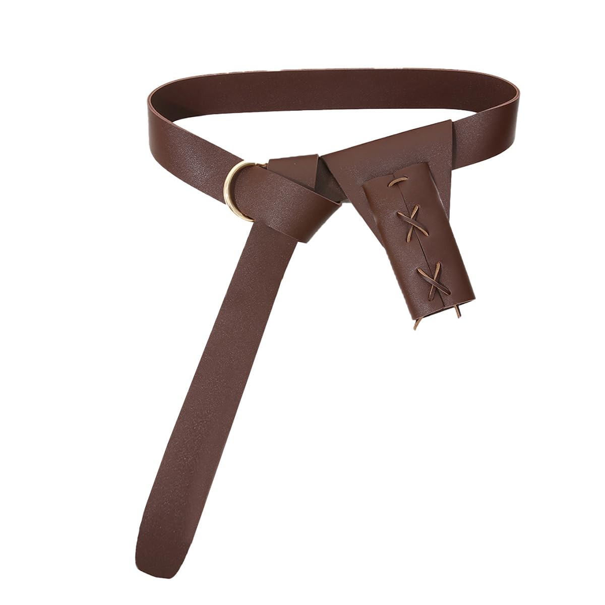 Tiardey 2 Pack Medieval Belt and Sword Sword Holster for Halloween Knight Viking Warrior Cosplay Costume Brown