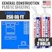 Weather-All General Construction Plastic Sheeting 10' x 25' (500 sq ft), Pack of 2 – USA-Made 3.5 mil Low-Density Plastic Sheeting for Painting, Vapor Barrier, Durable, Waterproof, and Multi-Purpose