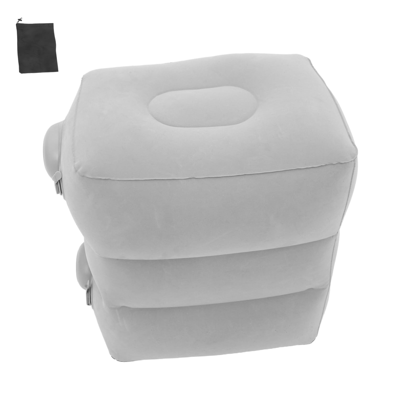 Poggiapiedi Gonfiabile da Viaggio a 3 Strati in Pvc Floccato