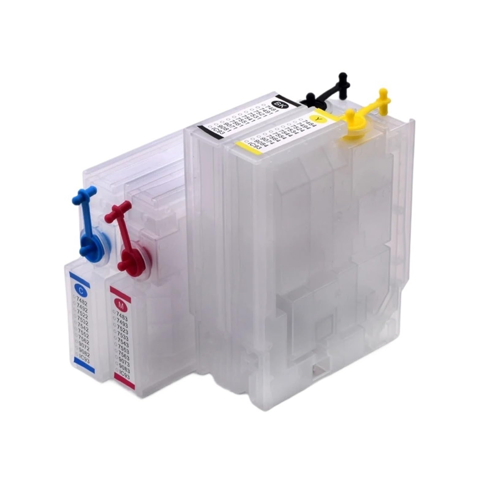 Compatible con Epson, T9071 Cartucho WF-6590 WF-6090 | Cartucho de tinta recargable T9071 T9081 748XL sin chip for WF-6590 6090 8090 8590 6530
