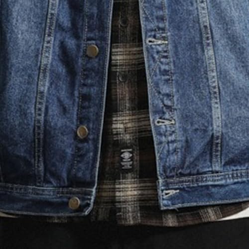 Chaqueta de mezclilla para hombre estilo camionero miniatura 7