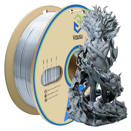 Image of YOUSU Black White PLA Filament Coextrusion, PLA Filament Multicolor, 3D Printer Filament 1kg, Color Change Filament.