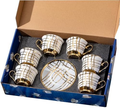 Xiraivke おしゃれ陶器コーヒーカップ & ソーサーセット 香りお茶用持ち運び可能ティーカップ ゲスト招待・ギフト最適