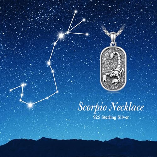 SIMONLY Zodiac Necklace 925 Sterling Silver Constellation Necklace Zodiac Sign Necklaces Horoscope Jewelry Christmas Birthday Astrology Gifts for Women Men Unisex2
