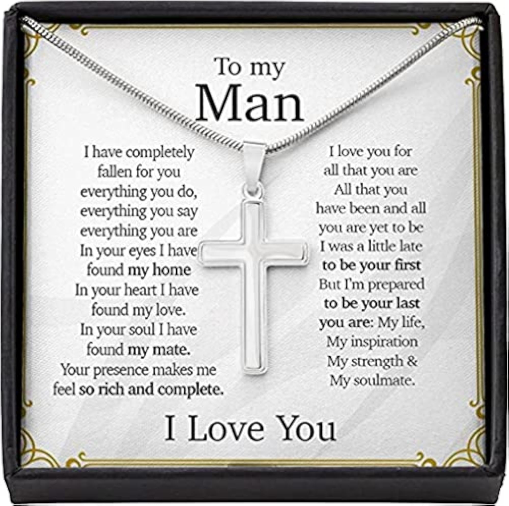 925 Sterling Silver Husband Necklace, Gift for Him