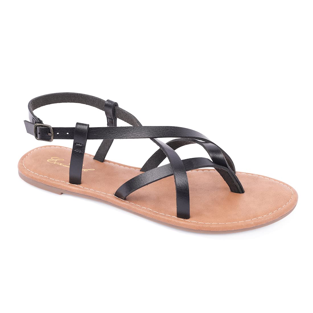 EozLinkWomen's Strap Sandals Flat Sandal Fisherman Strappy Sandals Gladiator Flat Sandal Roman Sandals Ankle Strap Sandals