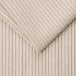 Moderner Ohrensessel mit Hocker – Große Auswahl an Stoffen und Farben - Gemütlicher Designer-Sessel im eleganten Landhaus-Stil, Cordbeige – Bild 3