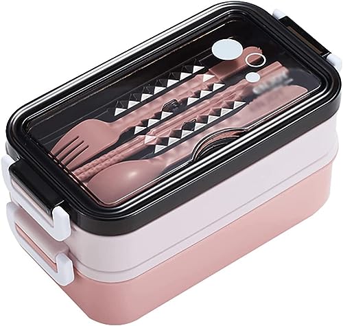 KJOET お弁当箱 弁当箱 2段 保温 大容量 ランチボックス ランチジャー 電子レンジ対応 食器収納 漏れ防止 大人 用 男女兼用 ピクニック アウトドア ブルー