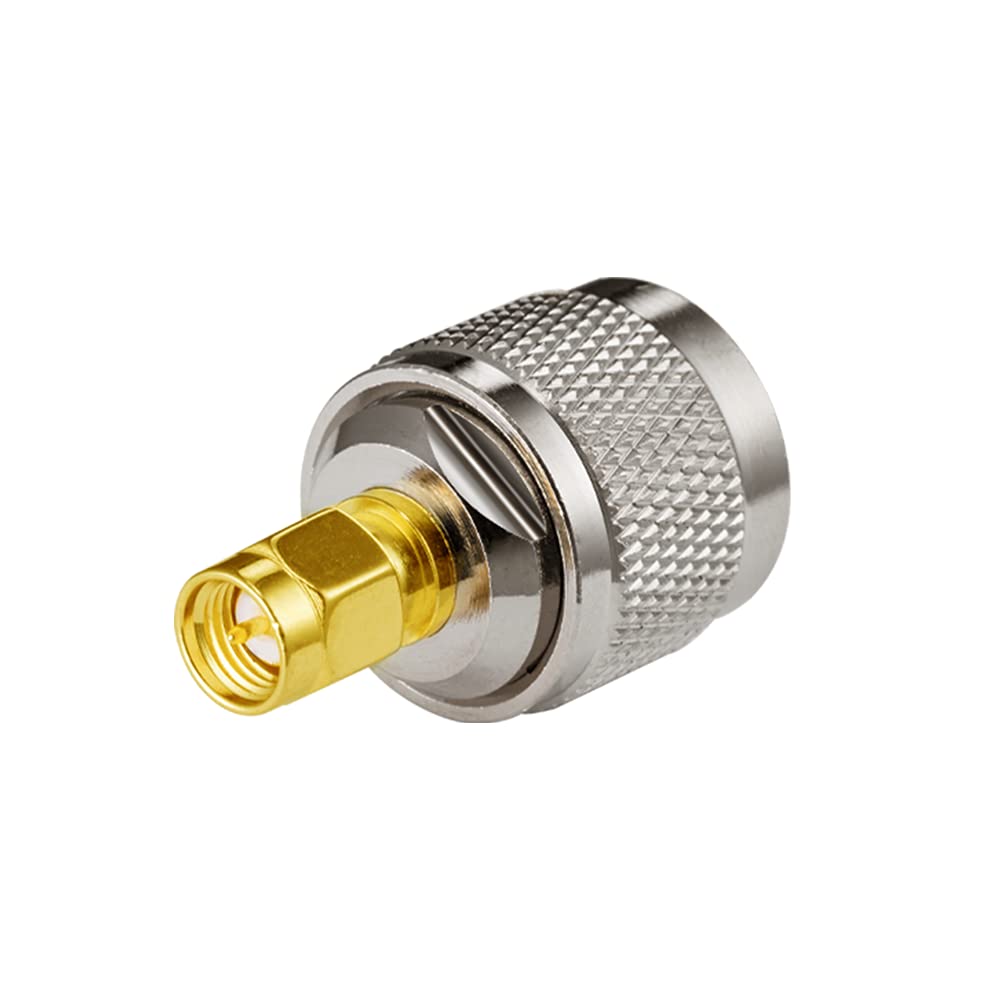 Vecys Adapter SMA Męski do N-Type Męski do Kabla Antenowego Wi-Fi WLAN Bezprzewodowy Router Wi-Fi (2 szt.)