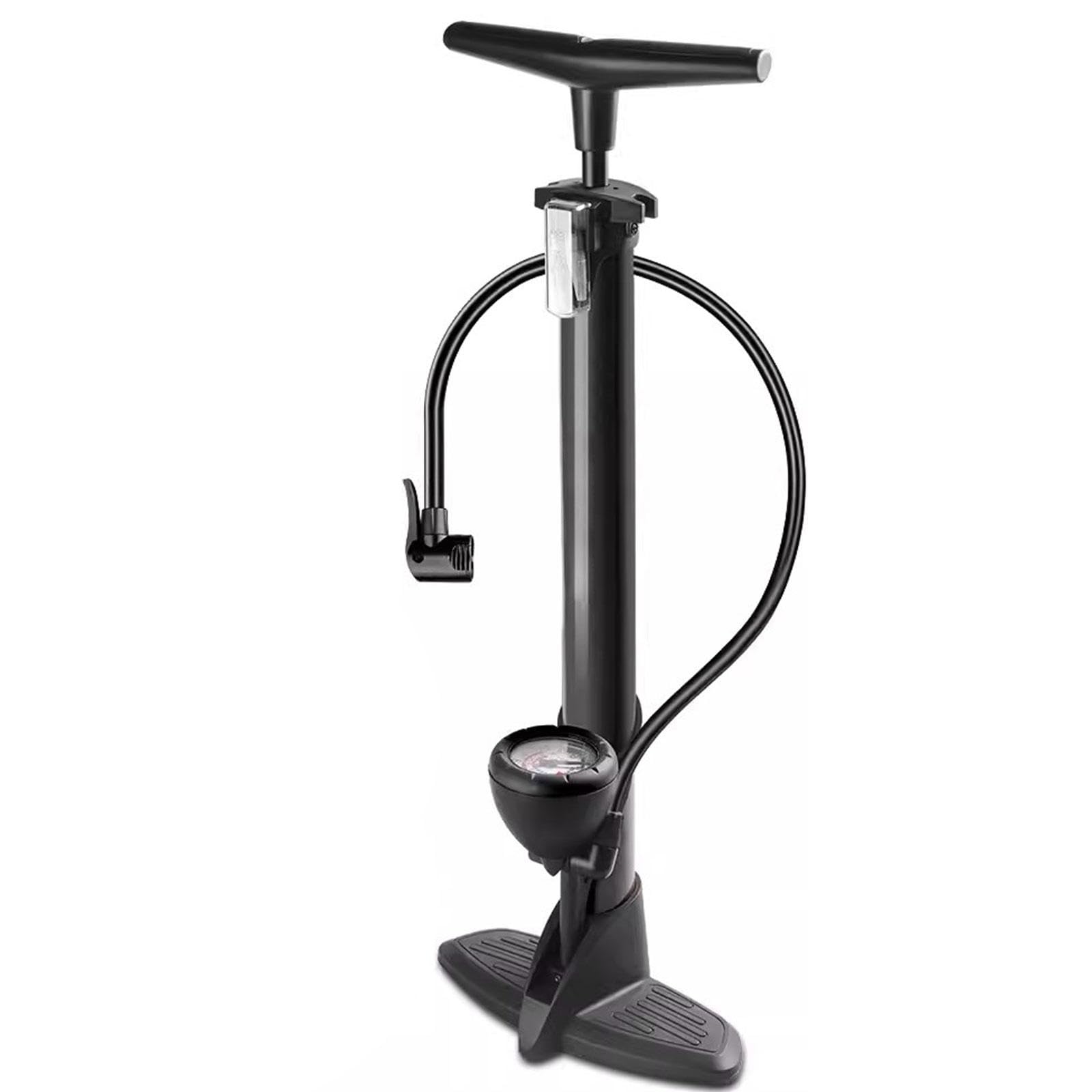 Fahrrad-Standpumpe mit Manometer - Fahrradreifenpumpe Kompatibel mit Presta- und Schrader-Ventil – Tragbare Luftpumpen für Rennrad-Mountainbike-Reifen, Bälle, Luftballons