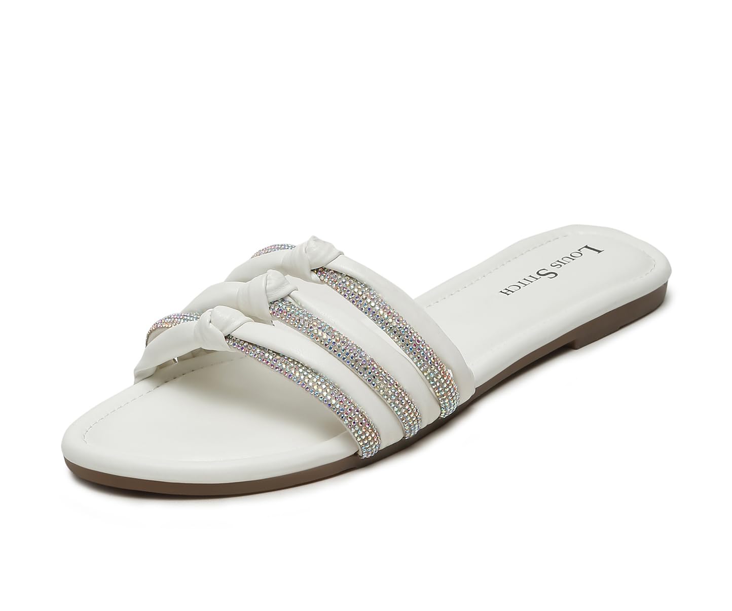 louis stitch Women's Fashion Flat Slip On Sandals | Open Toe Stylish Flat Sandal for Ladies, Comfortable All Day Wear Slipper | LSOF-LDSL-GLTS-picture-12