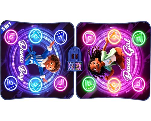 2-Player Electronic LED Light Dance Mat for Kids