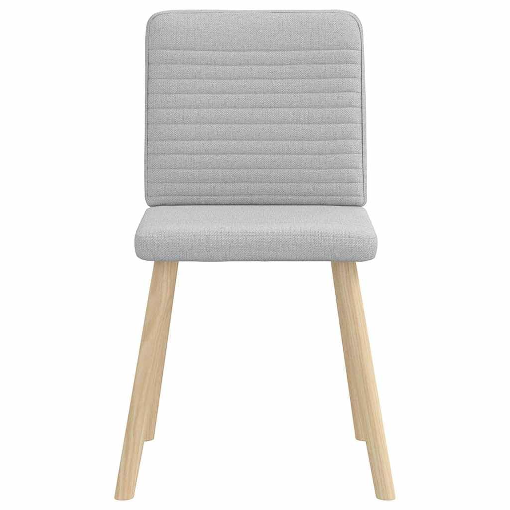 Lot de 2 chaises de salle à manger en tissu gris nuage avec dossier ergonomique, structure stable en bois et métal, rembourrage confortable, moderne, polyvalent, pour cuisine, salon, bureau