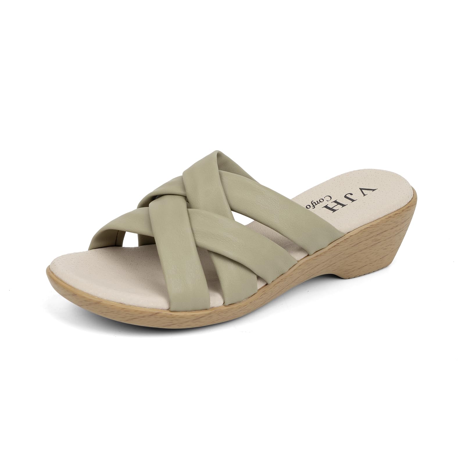 Women’s Slides Sandals Orthopedic Slippers,Comfortable Wedge Platform Slip Flops Flip Casual Walking Sandals