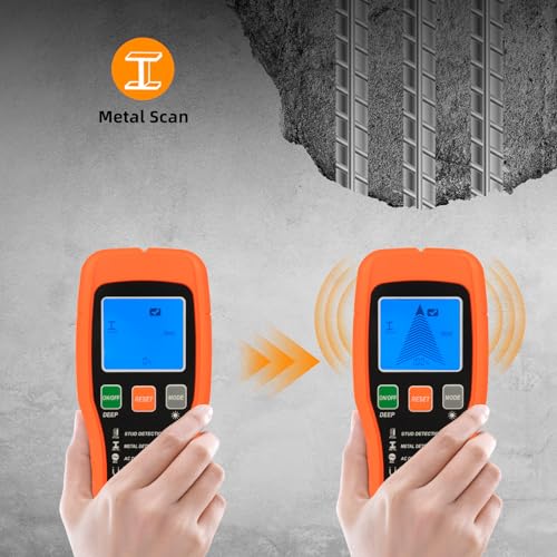 7-In-1 Stud Finder Wall Scanner | Digital Wire & Metal Detector With Lcd Display | Live Ac Wire Detection, Wood Joist, Pipe, Nail & Bubble Level | Wall Sensor For Diy, Electricians, Home Renovation - 5