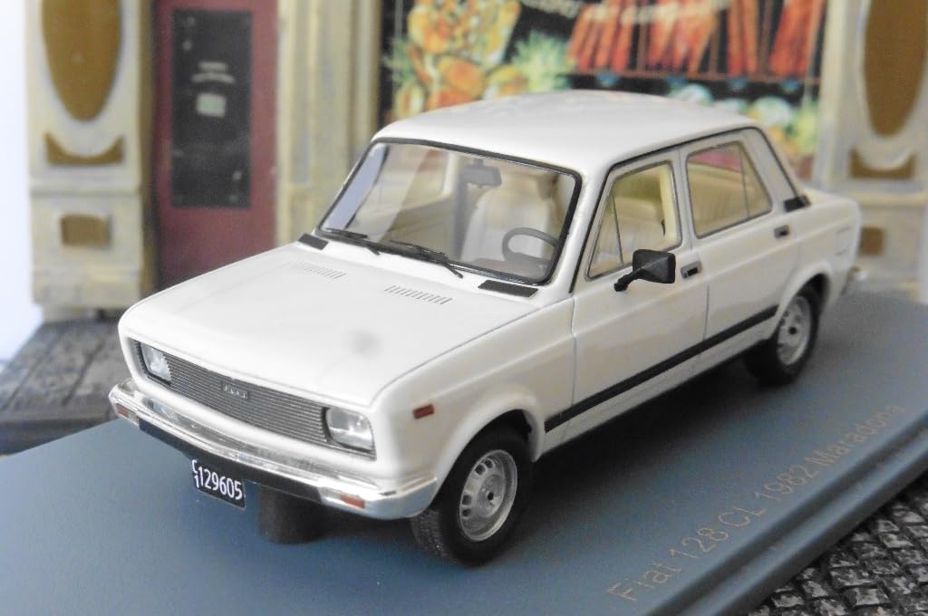 Fiat 128 CL, white, Maradona, 1982, Model car, Ready-made model
