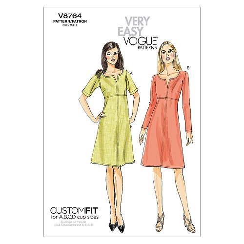 VOGUE PATTERNS V8764 Misses' Dress, Size B5 (8-10-12-14-16)