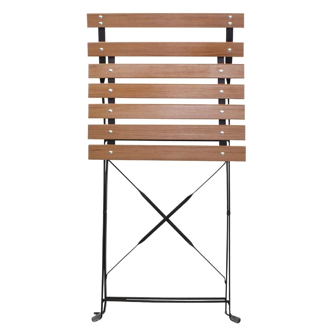 Bolero gj766 Faux Holz Bistro Stuhl, schwarz (2 Stück)