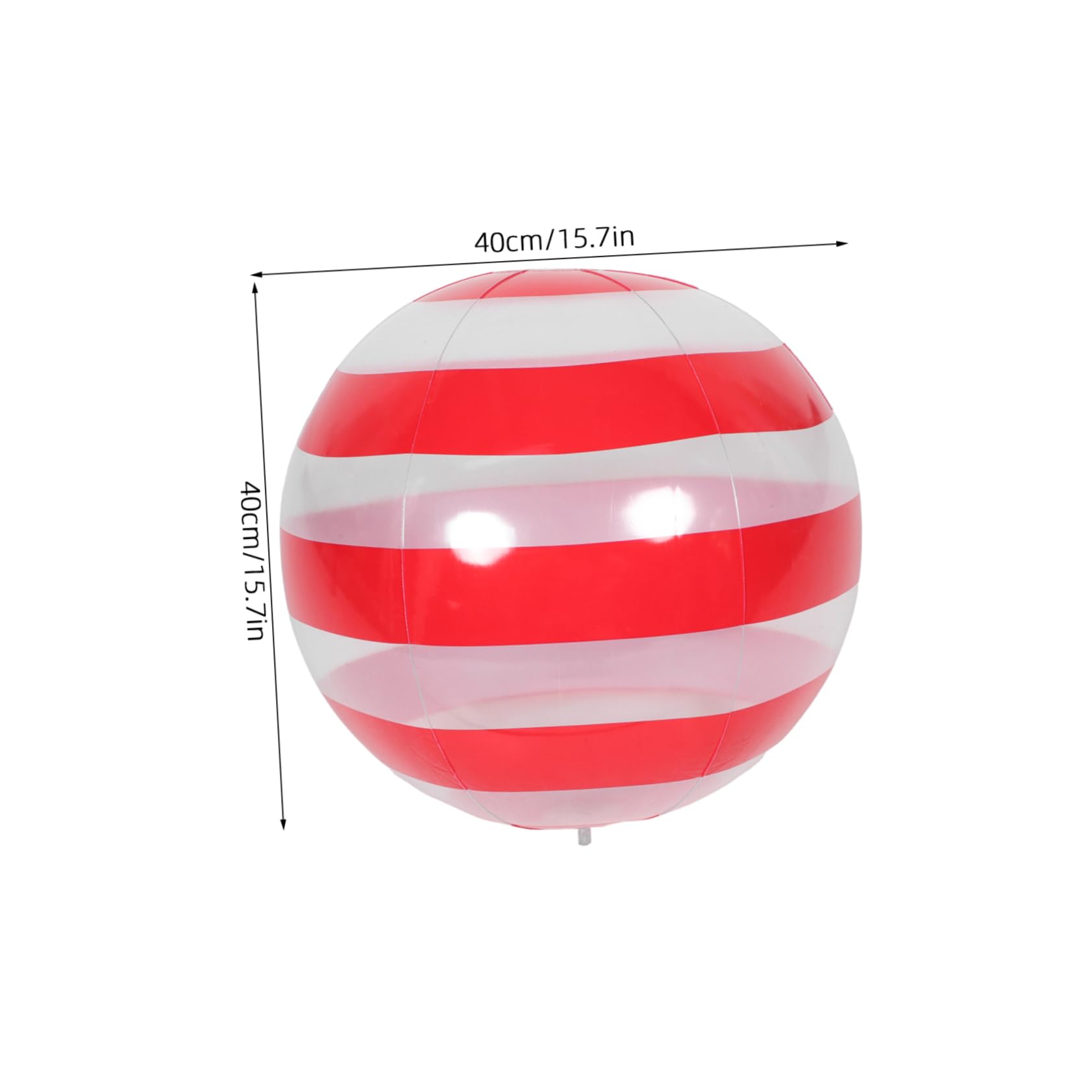 Toyvian Inflatable Pool Ball Beach Ball with Stripes Perfect for Boys and Girls' Pool Party Lightweight Fun