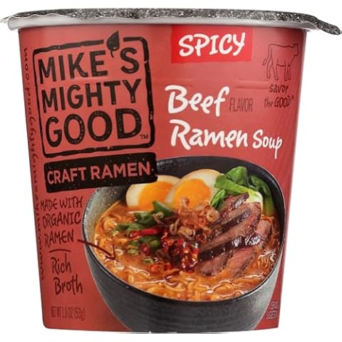 MIKES MIGHTY GOOD Spicy Beef Ramen Cup, 1.8 Ounce Cover