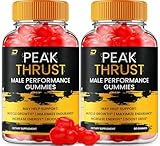 Peak Thrust Gummies for Men – Peak Thrust Advanced Formula, All Natural, Maximum Strength, PeakThrust Gummy, Thrust Peak Reviews, (2 Pack – 120 Gummies)