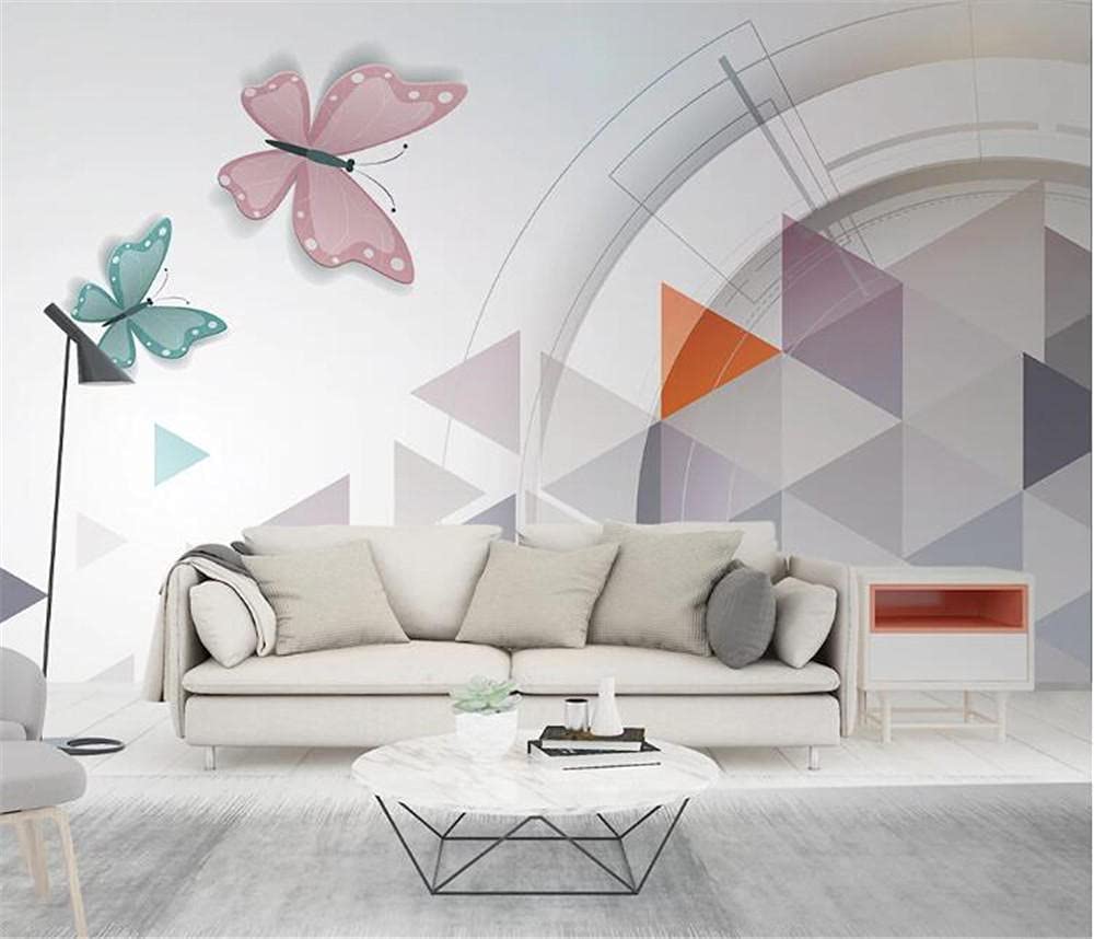 Papier peint personnalisé papillon 3D nordique minimaliste pour grand mur de salon TV
