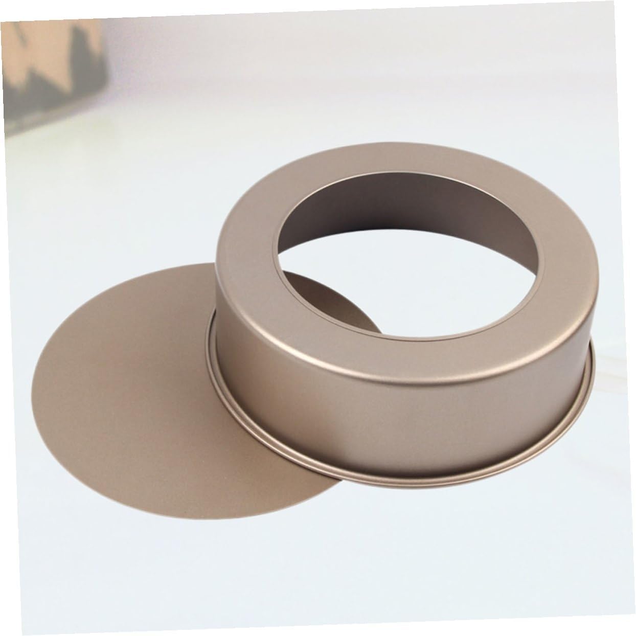 Golden Baking Pan Round Cake Mold Stainless Steel Cupcake Mould Easy Clean for Baking