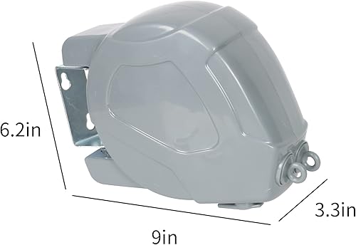 Miniatura 7 de Tendedero retráctil resistente para exteriores e interiores con carcasa de ABS duradera y línea de PVC extruido de 2 x 49 pies, con cerradura para