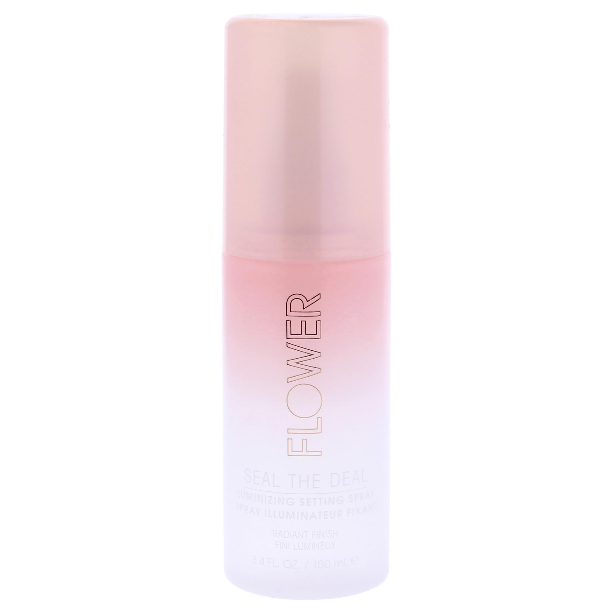 Flower Beauty Seal The Deal Setting Spray, Luminizing Finish to Set Long-Lasting Face Makeup, Cruelty-Free, 3.4fl oz