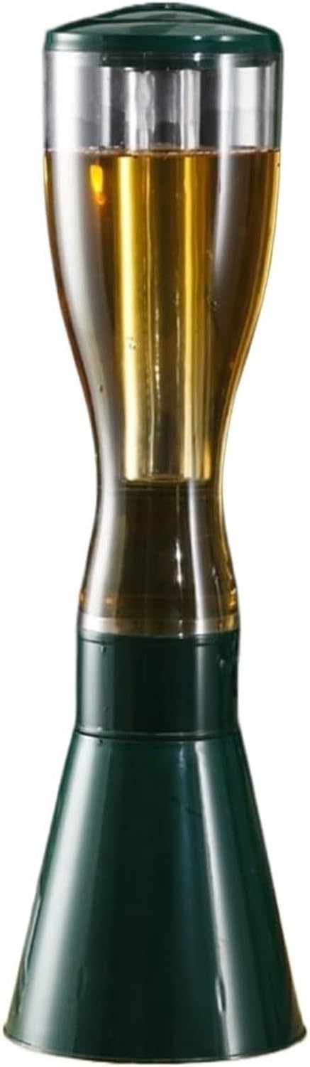 AIEIJJH Commercial Beer Barrel Beverage Dispenser Juice Server for Parties Wine Water Containers, GREEN, 21x21x68cm