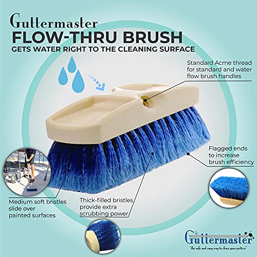Guttermaster Gm-215-8 Blue 8 Inch Oblong Medium Soft Flow Through Brush With Flagged Ends For Rv's And Larger Vehicles #TOP2