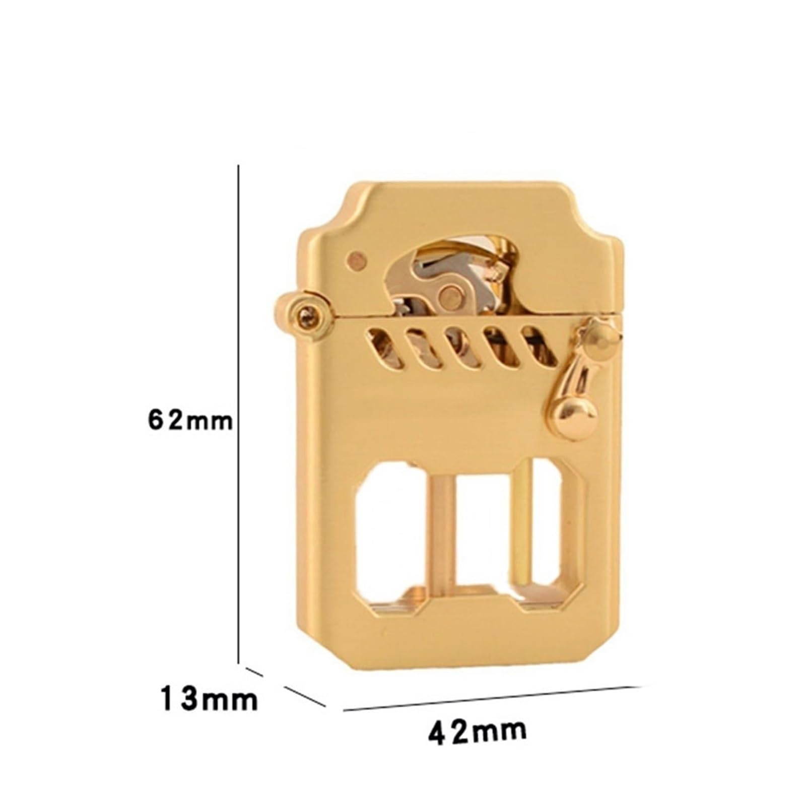 Windproof Old-fashioned Kerosene Lighter Refillable Lighter Pure Copper with Rocker Ignition visual fuel window Leak-proof Oil(Black)