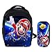 Produktbild 13 Zoll Mario Bros Rucksack, Sonic The Hedgehog Cartoon Kinder Schultaschen, Jungen Mädchen Rucksack Bleistift Taschen Sets