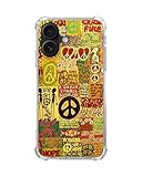 GialCenik Vintage Hippie Peace Case Compatible with iPhone 17, Psychedelic Trippy Cover for iPhone 17, Unique Trendy Design TPU Bumper Cover Case