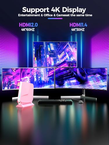 Image of TOPGRO T1 Mini Gaming PC Core i9-9980HK /GTX1650,Desktop PC 16GB RAM /1TB SSD | Mini Desktop PC RGB Lights, Win11 Pro /WiFi6E /BT5.3 /1.0G LAN /2xHDMI 4K@60Hz Home&Office Gaming Computer