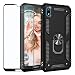 Strug for Huawei Y5 2019 / Honor 8S Case,Hybrid Armor Heavy Duty Shockproof Protection Built-in 360 Rotatable Ring Magnetic Car Mount Case with Screen Protector for Huawei Y5 2019(Black)