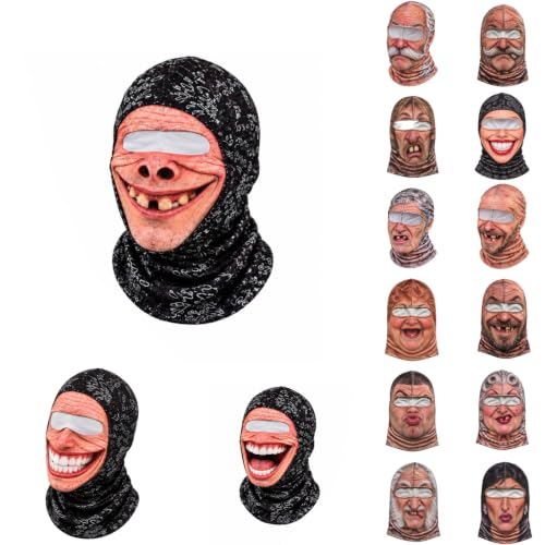 Funny Realistic Face Ski Mask Old Man Winter Balaclava 3D Printed Full Mask - image 1