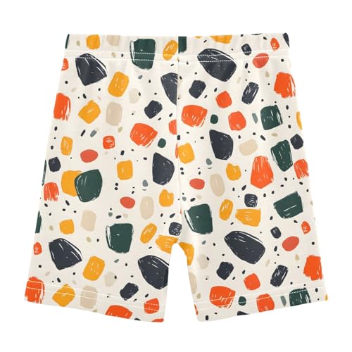 Creative Pattern Colored Dots Girls Shorts Elastic Waist Sports Shorts Girls Leggings Pants for 4-10 Years2