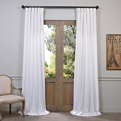 HPD Half Price Drapes FHLCH-VET13191-108 Heavy Faux Linen Curtain (1 Panel), 50 X