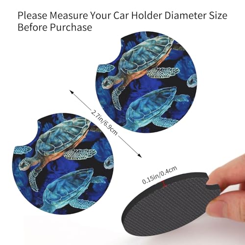 Portavasos para carro redondos 2 piezas neopreno miniatura 2