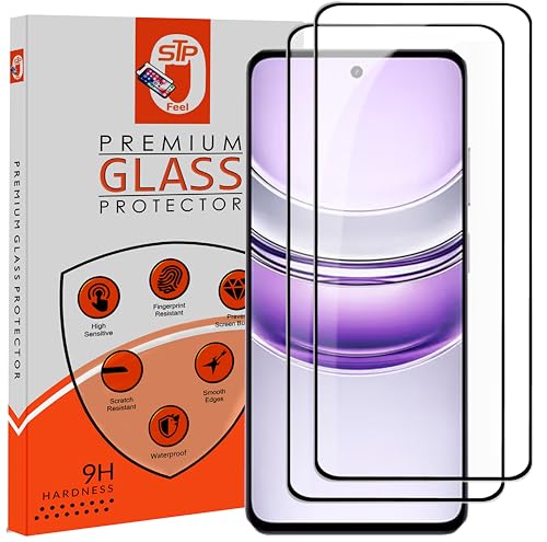 Image of Premium HD+ Tempered Glass Screen Protector Guard Compatible For Realme C73 5G (6.67 Inch, Pack of 2) | Edge to Edge Coverage With Easy to installation kit for Smartphone
