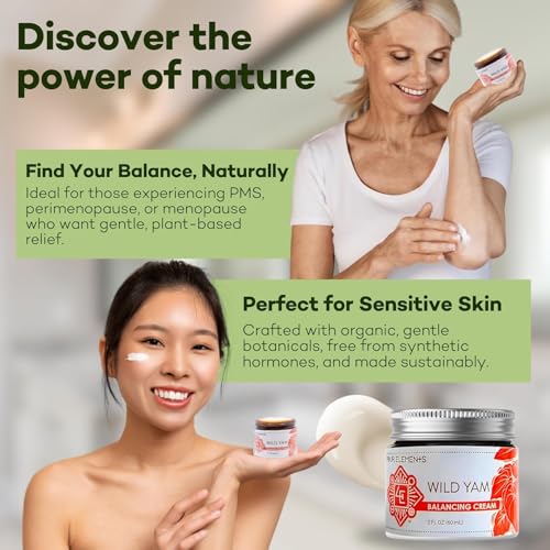 Image of Four Elements Wild Yam Balancing Cream 2x2oz | Organic Yam Root for Women | 2023 Herb Symposium Award Winner | Black Cohosh, Red Clover Blend Vitex, Shea Butter & Beeswax | USA Made | All Skin Types