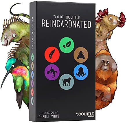 Doolittle Gaming Reincardnated A Turn-Based Deck Drafting Card Game - Strategy Party Game for 2-6 Players on Family Game Night