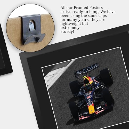 Autógrafo de Isack Hadjar Red Bull con cuadro protector A3 para pared 5