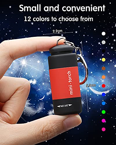Mudder MUDDER-19273 12 Pieces Mini Keychain Light Bulk Pocket Tiny Flashlight Handheld Black Light Led Usb Rechargeable Waterproof Small Flashlights thumb #2