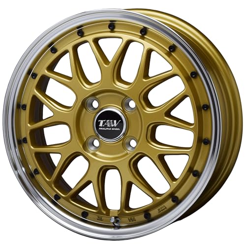 15インチアルミホイール 軽自動車 4本セット Leowing レオウィングFM9 15-5.0 4-100+45 ゴールド 段リム