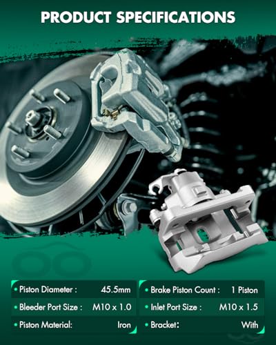 Image of SCITOO 18B4909 18B4908 Rear Left & Right Disc Brake Calipers w /Bracket Fit For Ford For Freestar 2004-2007,For Mercury For Monterey 2004-2007, Single Piston