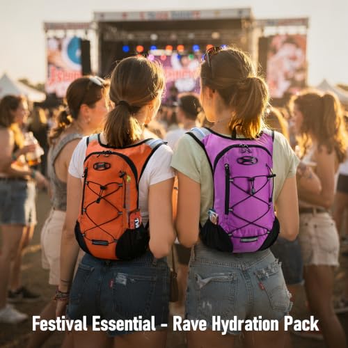 Image of Lightweight Hydration Backpack, Running Backpack with 2L Water Bladder, Hydro Water Daypack for Cycling Hiking Rave for Men Women
