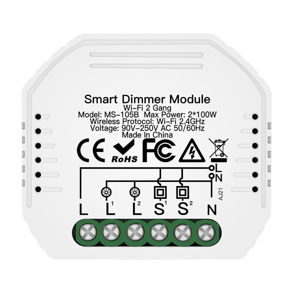 CENMEN DIY Smart WiFi LED Dimmer Switch 2 Way Switch Voice Dimming Smart Switch for Smart Life Tuya APP